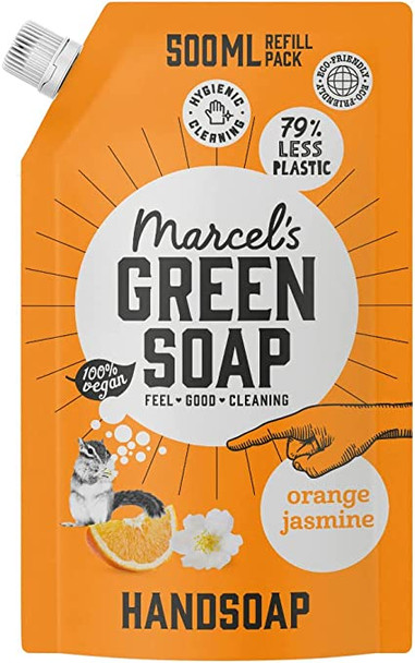 Marcels Green Soap Handwash Refill Orange&Jasmine 500Ml