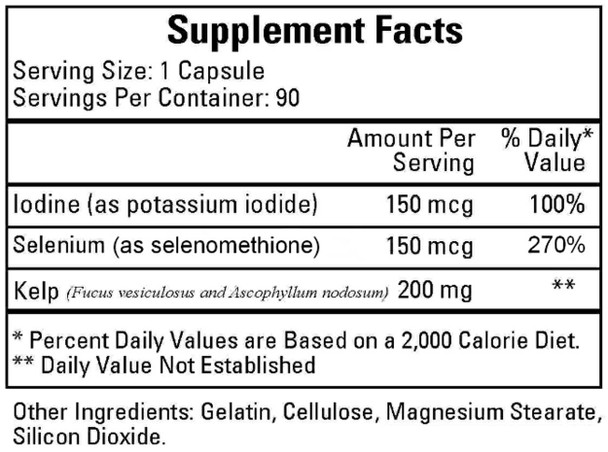 Ecological Formulas/Cardiovascular Research Kelp with Natural Selenium and Iodine