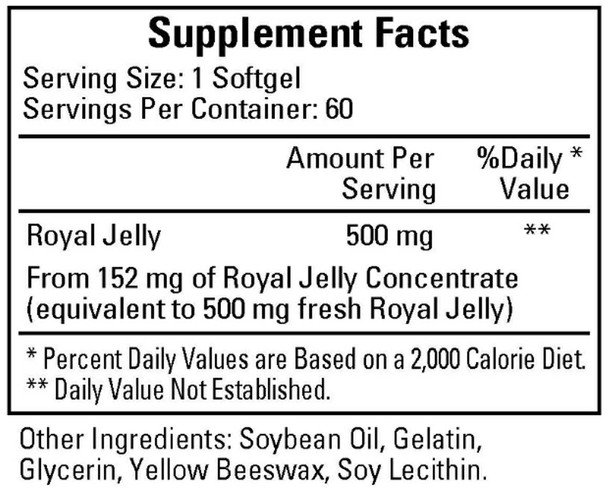 Ecological Formulas/Cardiovascular Research Her Majesty's Royal Jelly 500 mg