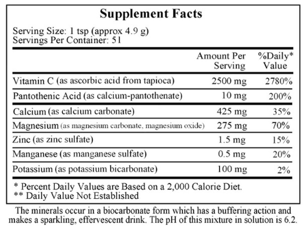 Ecological Formulas/Cardiovascular Research Buffered Vitamin C Crystals (non-corn)
