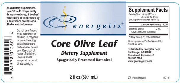 Energetix Core Olive Leaf