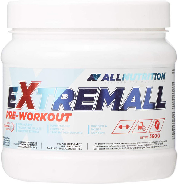 Allnutrition Extremall Pre-Workout, Strawberry - 360g Allnutrition Extremall Pre-Workout, Strawberry - 360g