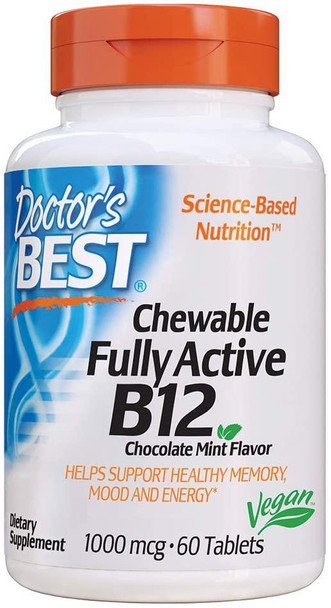 Doctor's Best Chewable Fully Active B12, 1000mcg - 60 tabs