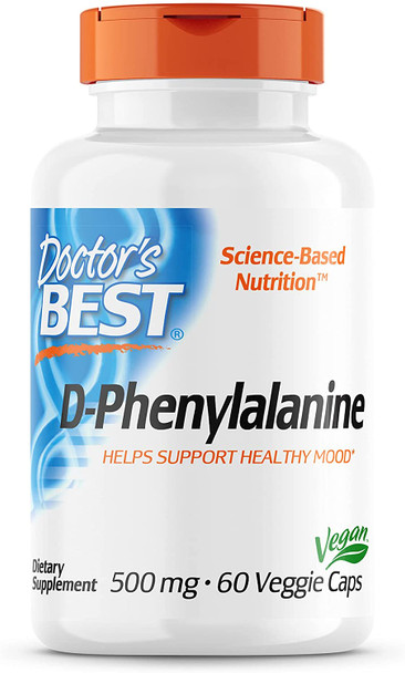 Doctor's Best D-Phenylalanine, 500mg - 60 vcaps