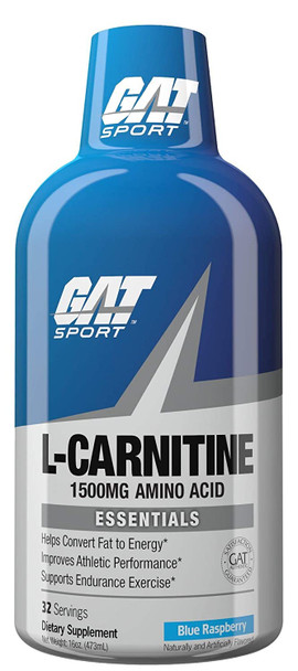 GAT L-Carnitine 1500, Blue Raspberry - 473 ml.