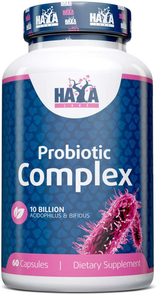 Haya Labs Probiotic Complex - 10 Billion Acidophilus & Bifidus - 60 caps