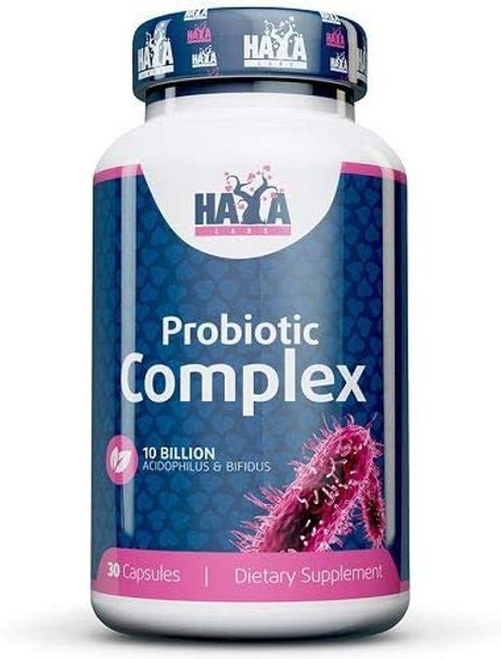 Haya Labs Probiotic Complex - 10 Billion Acidophilus & Bifidus - 30 caps