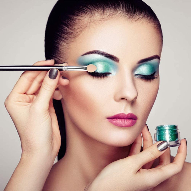 20 Pcs Eyeshadow Brush, Eyeshadow Applicators Sponge Eyeshadow Brushes with Long Headed Handle for Women Ladies
