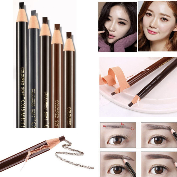 5pcs 5 Colors Peel-Off Eye Brow Pencil Set For Drawing Marking Eye Brow Pencil Pen Eyebrow Makeup Cosmetics Tool