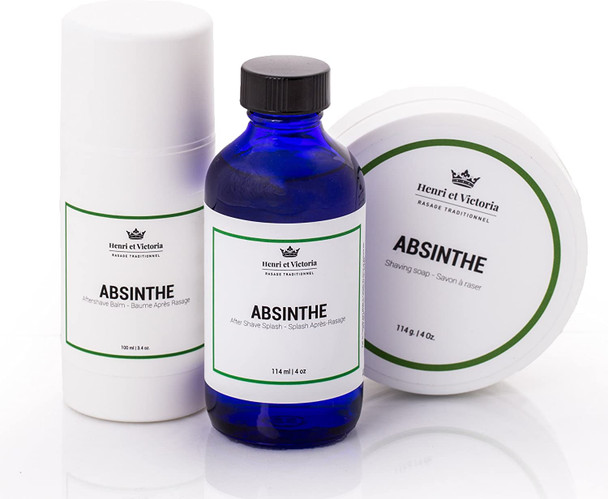 Absinthe Shaving Soap Fragrance | Canadian Made by Skilled Artisans | Ultra Glide, Cushioning, Easy Lather, Moisturizing | Chic and Subtle Scent | 114 g (4 oz)