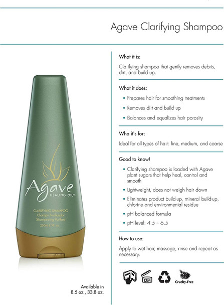 Agave Healing Oil clarifying shampoo - 33.8 oz.