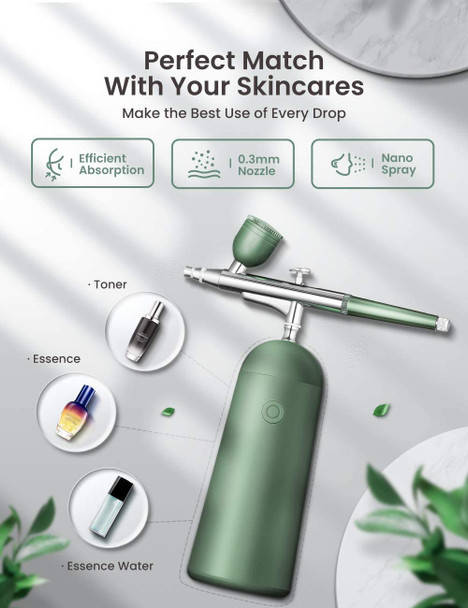 Airbrush Kit, Luxury Rechargeble Airbrush, USB Cordless Oxygen Facial Machine, Portable Airbrush Makeup Kit For Skin Care And Makeup, Save 30% Doses & 50% Time
