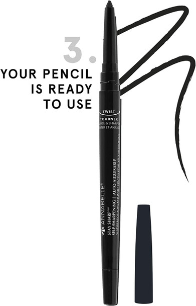 Annabelle Stay Sharp Waterproof Kohl Eyeliner - Go Black, 0.25 g