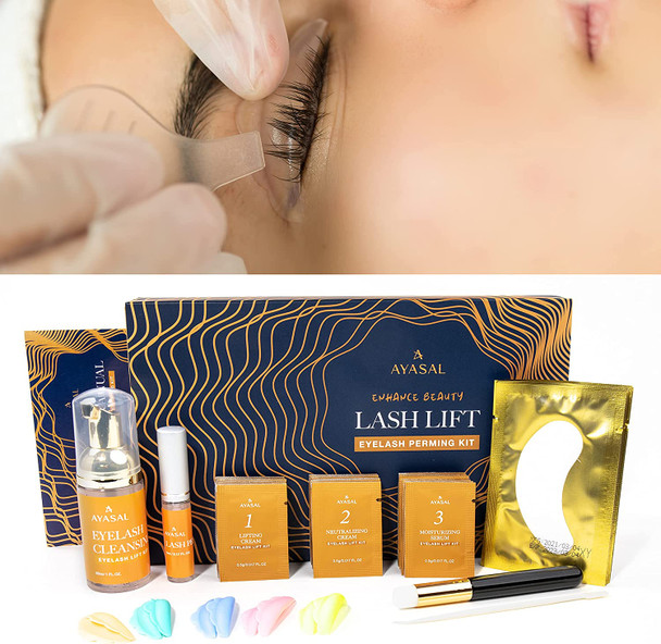 AYASAL Luxury Lash Lift Kit Eyelash Perm Kit, Salon-quality, But 10 Uses, Complete At-Home Eyelash Curling Kit, Lasting Over One month, Gentle Perm Lash Formula, Individual Packages for 10 Uses.