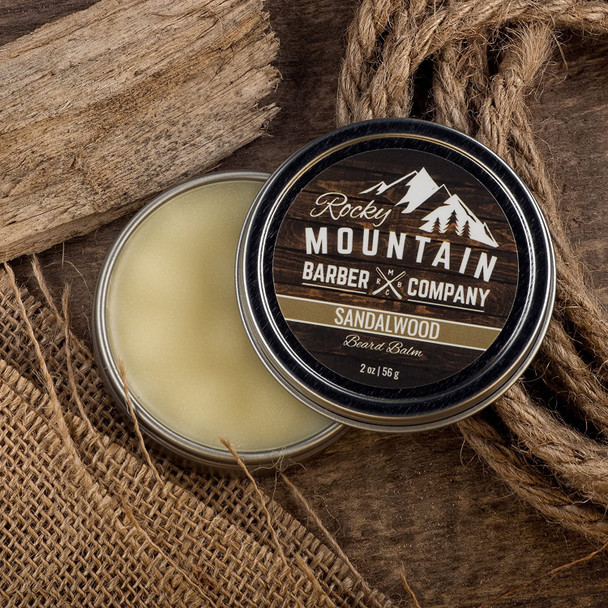 Beard Balm - Sandalwood Blend Canadian Made - with Bees Wax, Jojoba, Shea Butter, Coconut Oil