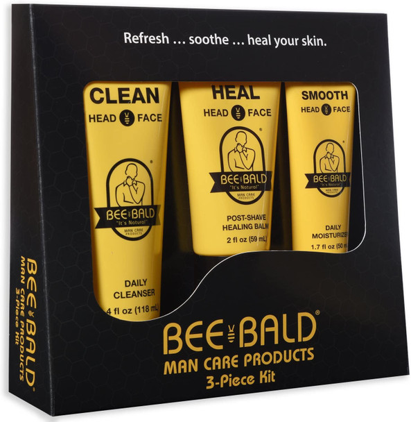 Bee Bald 3 Piece Daily Skin Care Regimen Kit