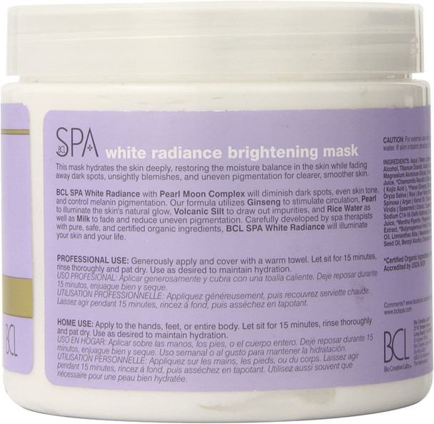 Bio Creative Lab Spa White Radiance Brightening Mask, 16 Fluid Ounce