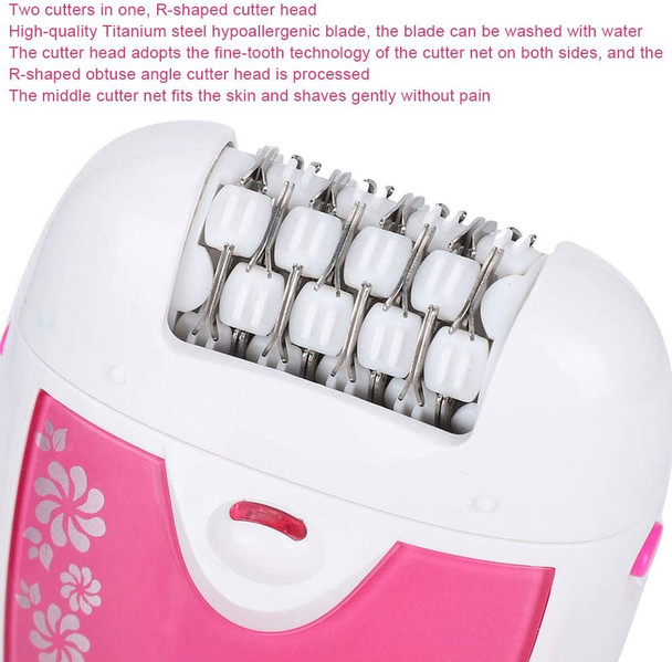 Body Depilator Women's Electric Shaver Painless portable female hair removal machine, epilator for women for long-lasting hair removal, with razor and trimmer attachment Wet & Dry