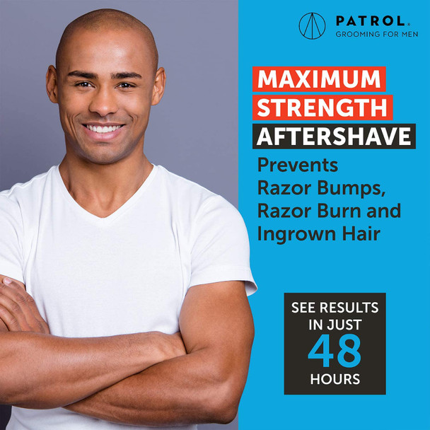 Bump Patrol Maximum Strength Aftershave Formula - After Shave Solution Eliminates Razor Bumps and Ingrown Hairs - 2 Ounces 2 Pack