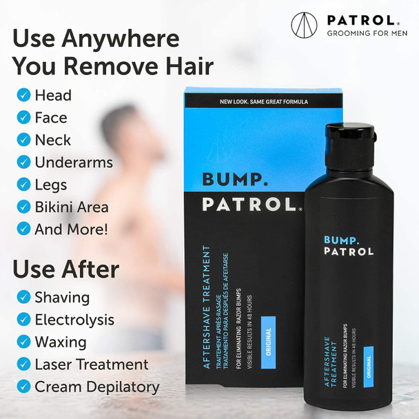 Bump Patrol Original Formula After Shave Bump Treatment Serum - Razor Bumps, Ingrown Hair Solution for Men and Women - 4 Ounces