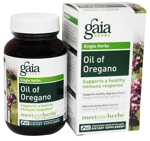 Gaia Herbs Oil Of Oregano Liquid Phyto Capsules, 60 Vegetarian Capsules