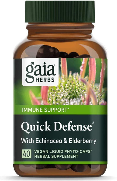 Gaia Herbs, Quick Defense, 40 Vegan Liquid Phyto-Caps