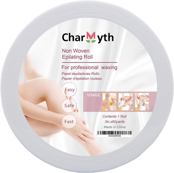 Charmyth Wax Strips Epilating Roll Non Woven Disposable for Body & Face 60 Yard Hair Removal Waxing Strips