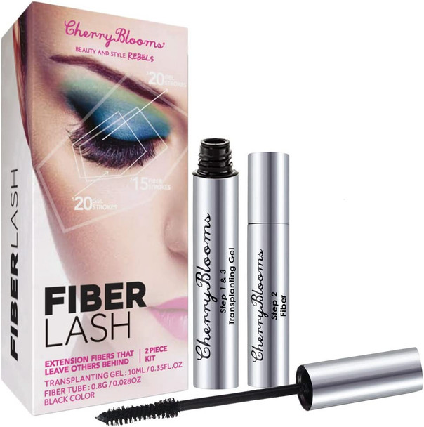 Cherry Blooms 1-PK Brush On Fiber Eyelash Extensions In 60 Seconds