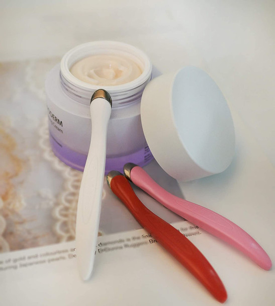 ClerianTouch - Eye Cream Applicator & Massager - made of titanium head (Pink)