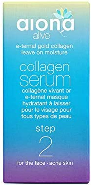 Collagen Serum for Face for Acne Skin (Step 2) - Anti-Aging, Anti-Wrinkle, Moisturizing, Anti-bacterial, Anti-inflammatory, Soothing (30 mL) by aiona alive