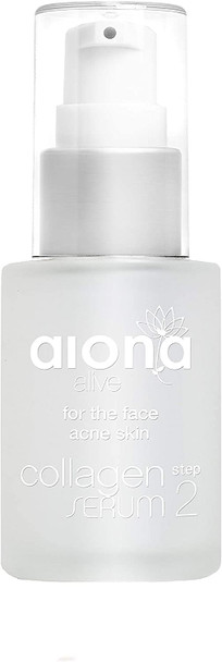 Collagen Serum for Face for Acne Skin (Step 2) - Anti-Aging, Anti-Wrinkle, Moisturizing, Anti-bacterial, Anti-inflammatory, Soothing (30 mL) by aiona alive