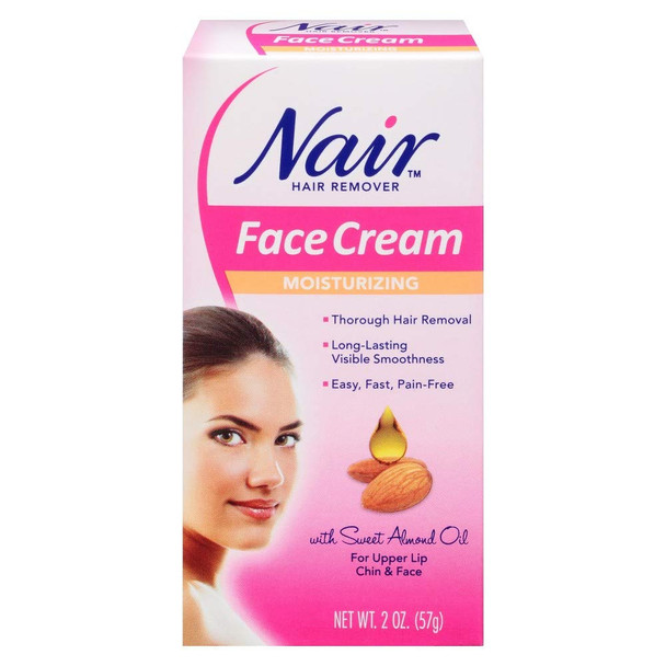 Nair Hair Remover Face Cream, 2 Oz, Pack of 2