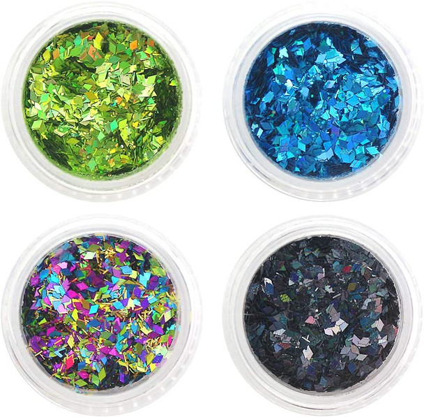 Counting Mars 12 Pcs Chunky Glitter Eyeshadow Face Body Painting Craft Nail Art for Decoration