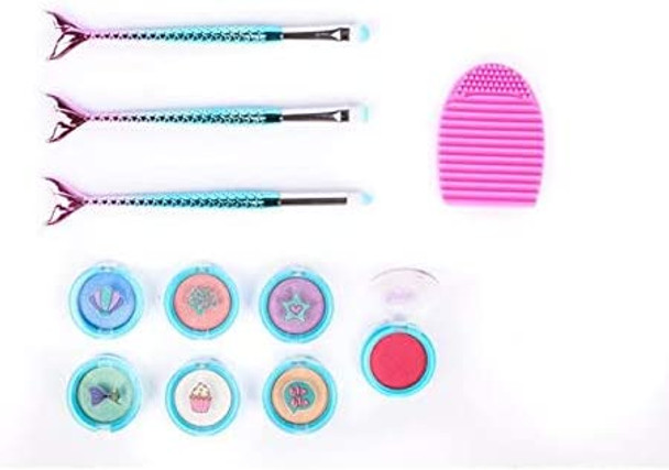 Create It! Mermaid Brush and Shimmer Eye Shadow Set - 11 Pieces