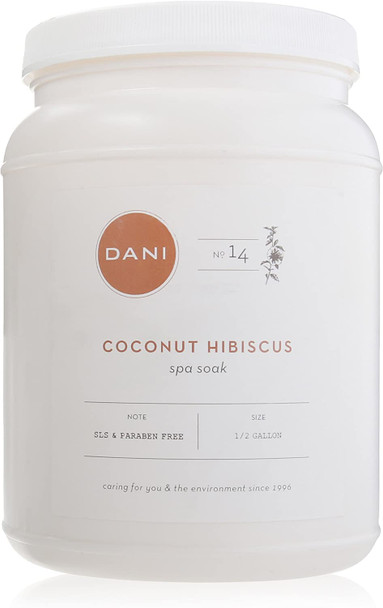Dani Naturals Mineral Spa Soak Coconut Hibiscus 64 Ounces