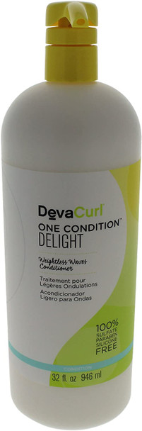 DevaCurl One Condition Delight (Weightless Waves Conditioner - for Wavy Hair), 32 ounces