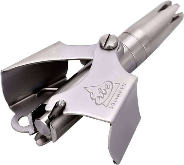 Erbe Portable Stainless Steel Rotary Manual Nose Hair trimmer with 1 Storage Bag,1 Clean Brush - No Battery