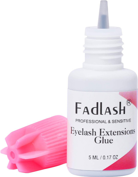 Eyelash Extension Glue 5ml Lash Extension Glue 1-2 Sec Drying Time| 6-7 Weeks Retention Lash Extension Supplies Professional Use by FADLASH