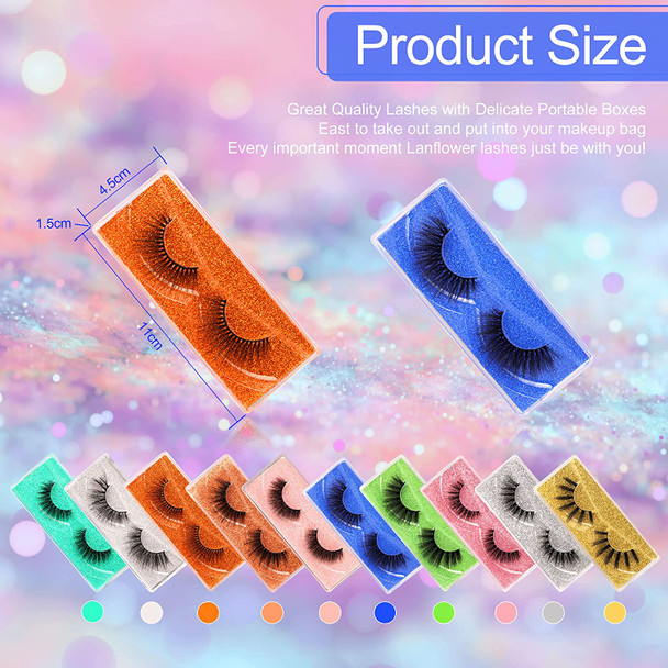False Eyelashes Wholesale 30 Pack 10 Styles Natural 3D Faux Mink Lashes Bulk with 30 Portable Boxes
