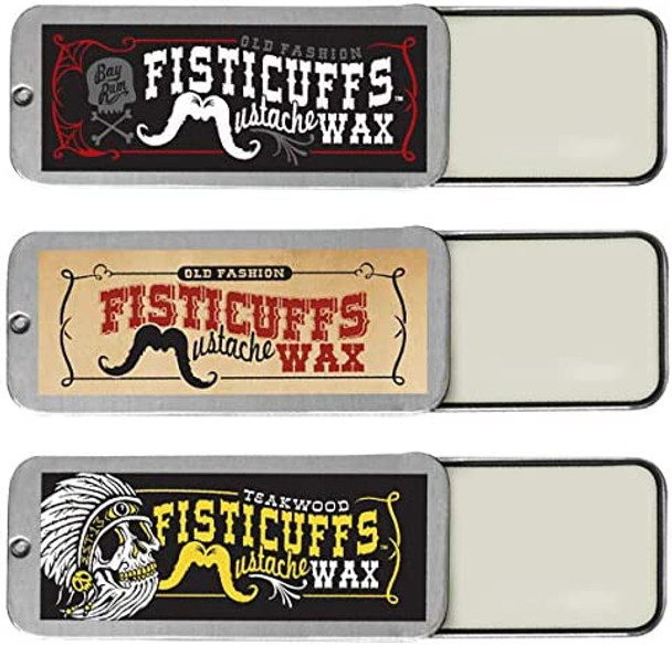 Fisticuffs Mustache Wax 3 Pack by Fisticuffs Mustache Wax