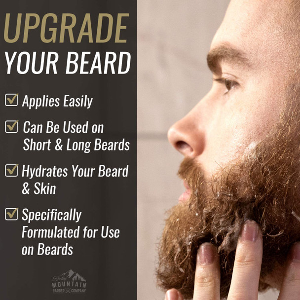 Foaming Sandalwood Beard Wash - Shampoo And Condition Your Beard With Real Essential Oils, Vitamin B5 & Dead Sea Salt  Made in Canada -5 oz