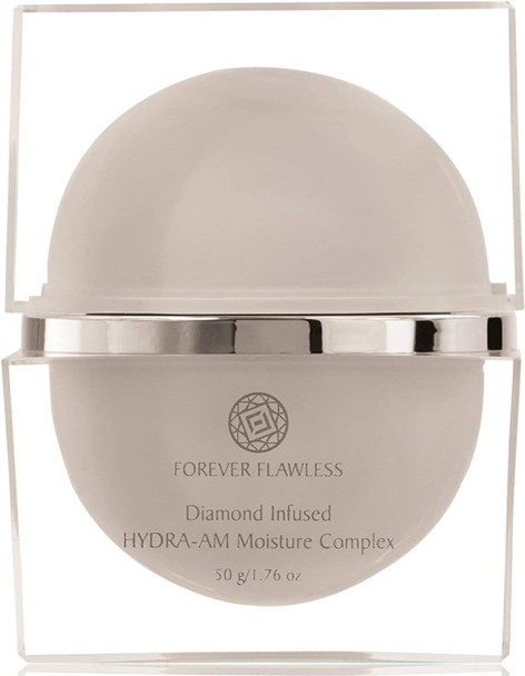 Forever Flawless HYDRA-AM Moisturizing Day Cream. White Diamond Collection. For Optimal Hydration and Supple Skin.