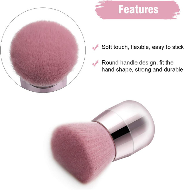 Foundation Brush Powder Brush Makeup Foundation Brush Foundation Makeup Brush Flat Top Kabuki for Face(1PCS Pink)