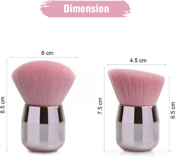 Foundation Brush Powder Brush Makeup Foundation Brush Foundation Makeup Brush Flat Top Kabuki for Face(1PCS Pink)