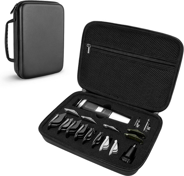 Fromsky Case for Philips Norelco Multigroom Series 5000 MG5750/49 Beard Trimmer & attachments, Travel Storage Bag Hard Case Organizer (Series 5000)