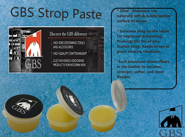 GBS 22ML Single Leather Strop Conditioning Paste Balm - Made In the USA Best Paste for sharpen your Knife and Straight Razor!