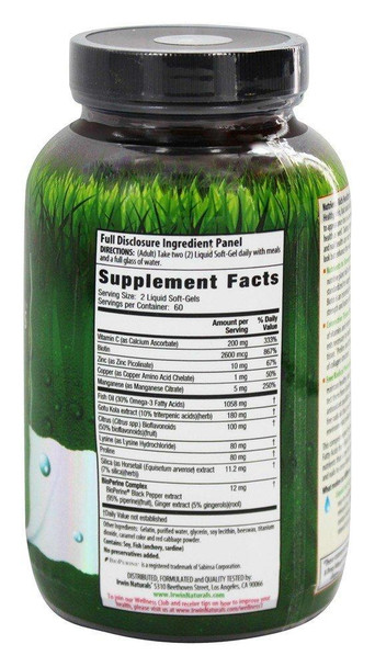 Irwin Naturals Healthy Skin & Hair Plus Nails, 120 Liquid Soft-Gels