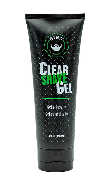 GIBS Grooming Clear Shave Gel  All Natural Moisturizing Shaving Cream for Men & Women  4 fl oz