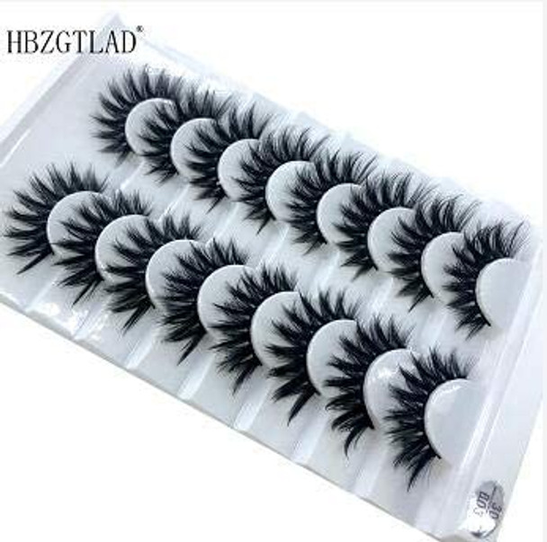 HBZGTLAD new 8 pairs of natural false eyelashes long makeup 3d mink eyelashes extend eyelashes (B03)