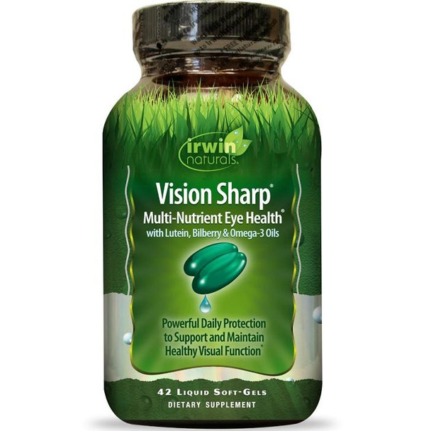 Irwin Naturals Vision Sharp, Multi-Nutrient Eye Health, 42 Liquid Soft-Gels